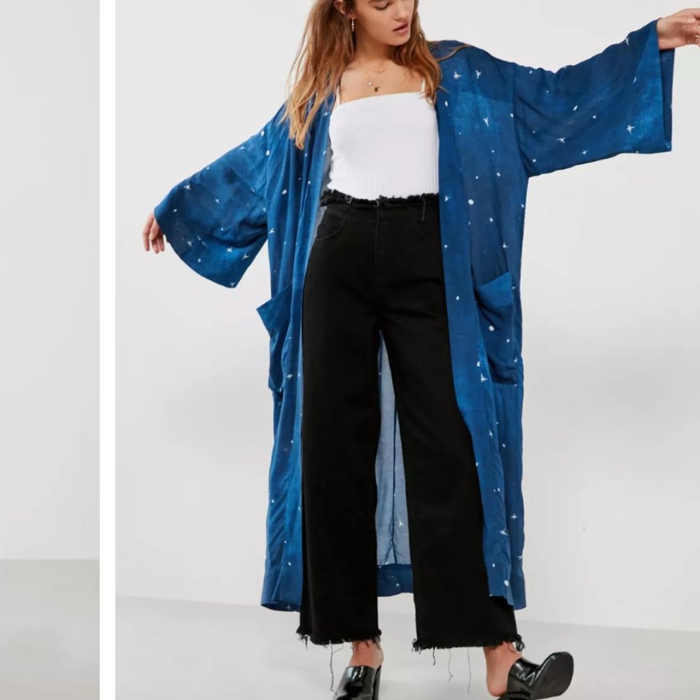 Urban Outfitters Graham Keegan Exclusive Seeing Stars Kimono Celestial Robe
